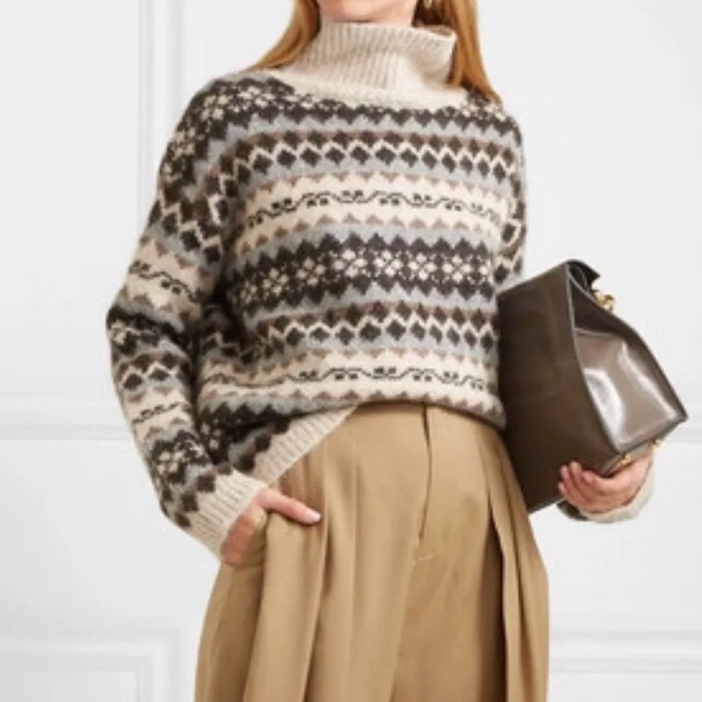 NILI LOTAN fair isle sweater XS